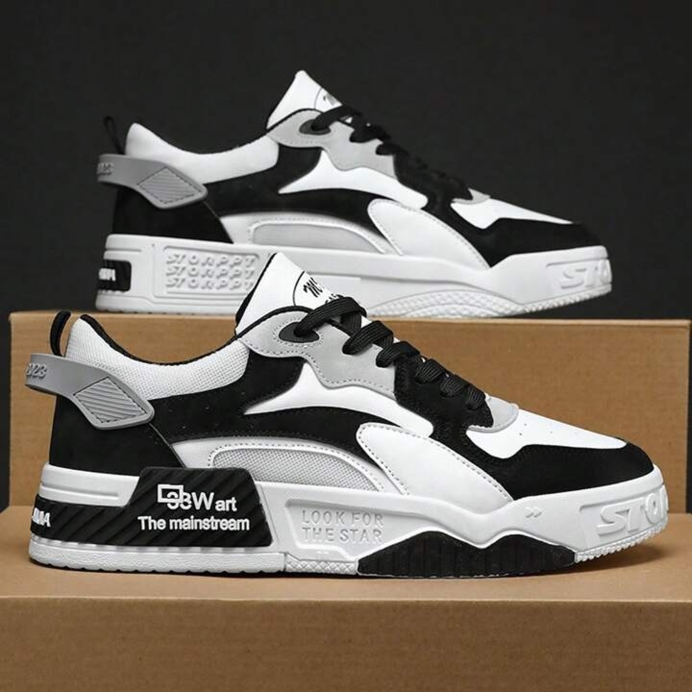 Stylish Black and White Sneakers